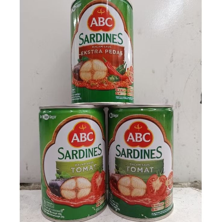

Sarden ABC 155gr ikan Tuna asli kemasan kaleng