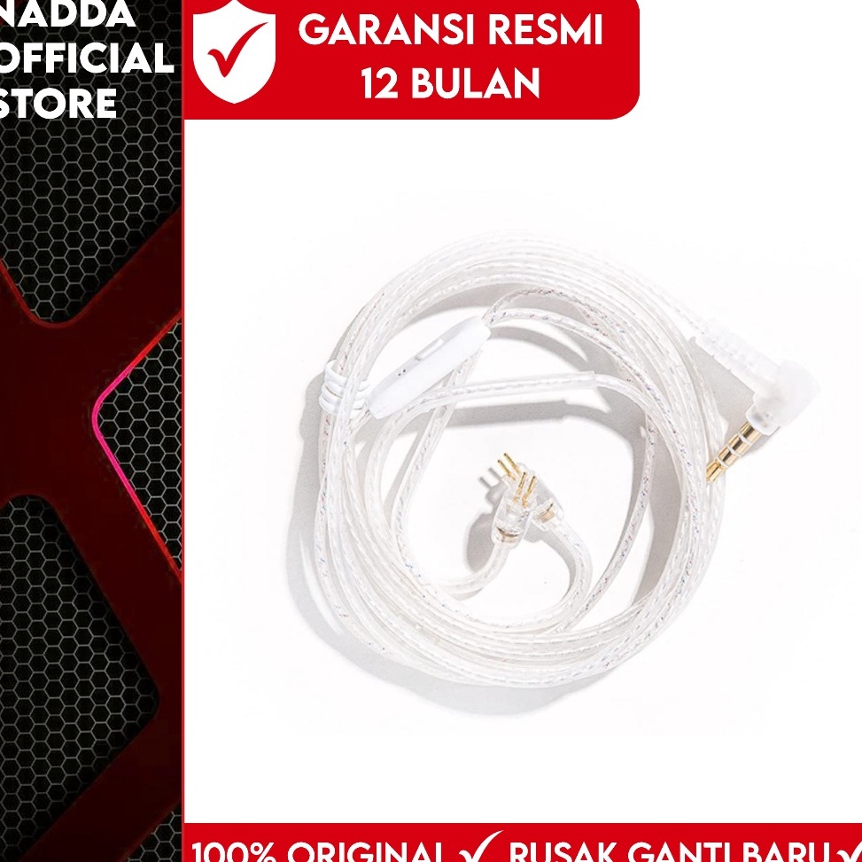 KODE V92Z Jcally PJ2 Silver Cable with Mic Kabel KZ Zsn pro x edx zs3 zst zst pro zst x kabel edx az