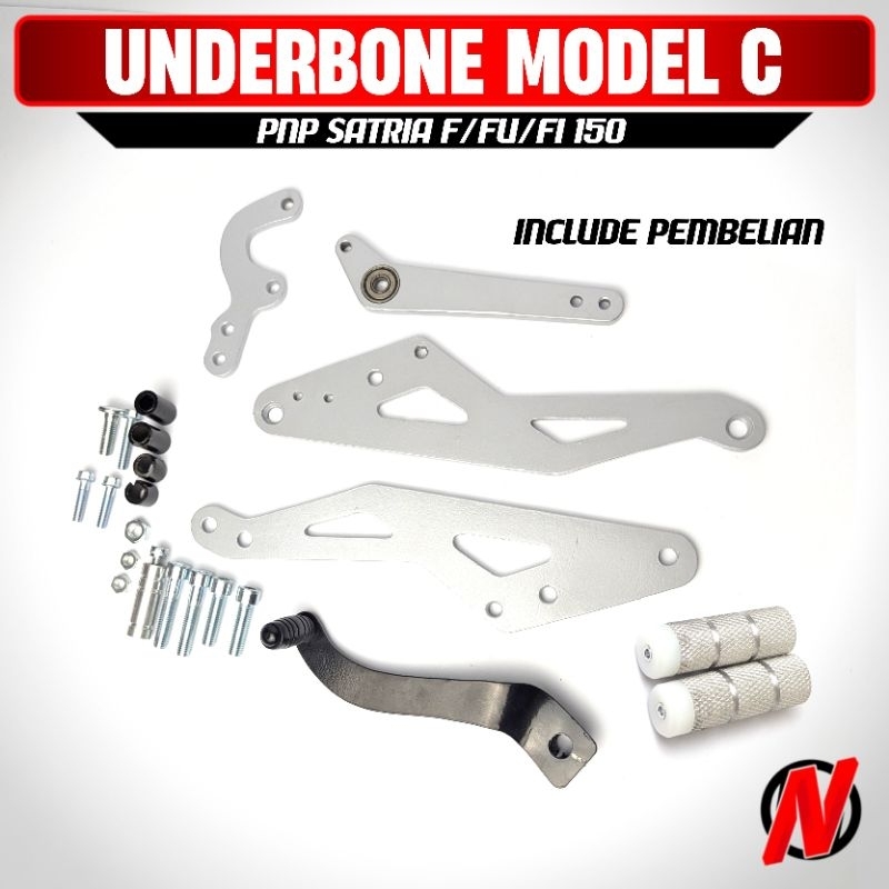 Underbone Satria Fu Custom Model C UB Suzuki Satria F/FU 150 plat besi tebal