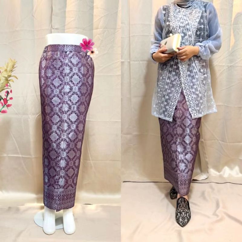 rok songket span bawahan kebaya modern