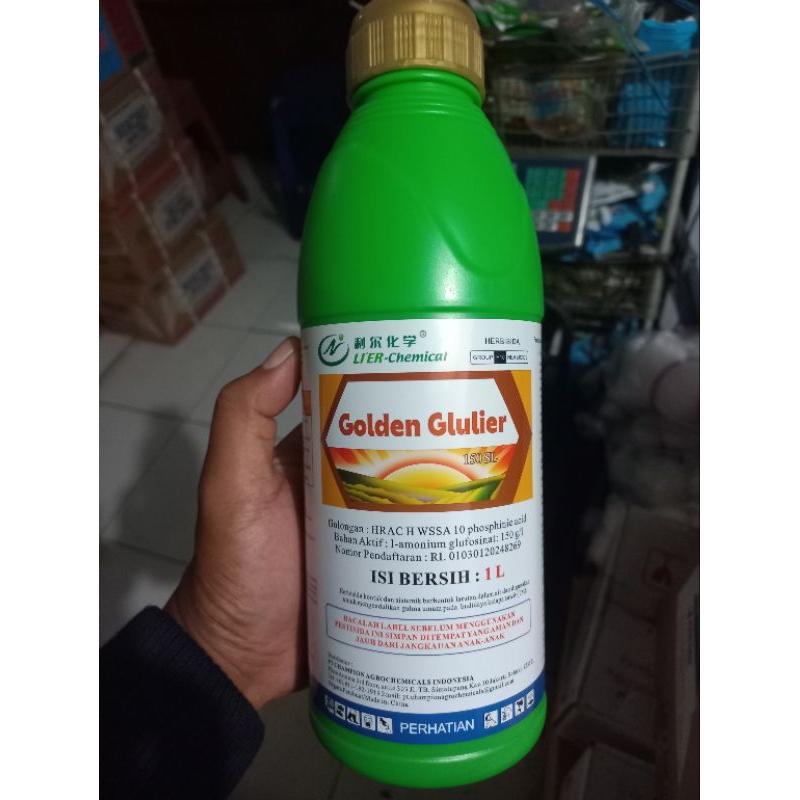Herbisida Golden Glulier 150 SL Kemasan 1 liter//Obat rumput lulangan,teki,grinting