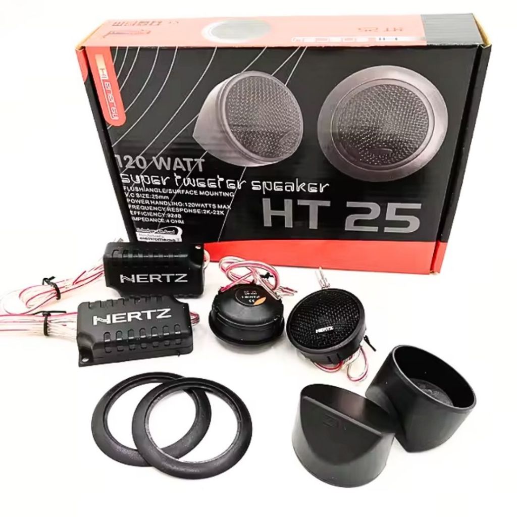 HERTZ Speaker Mobil full bass Dome Tweeter Loudspeaker Mobil HiFi 120W 2 PCS - HT25