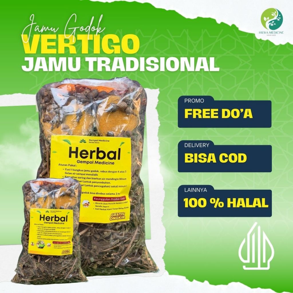 

(FREE DO'A) JAMU HERBAL VERTIGO PUSING KEPALA / JAMU GODOK AMPUH VERTIGO