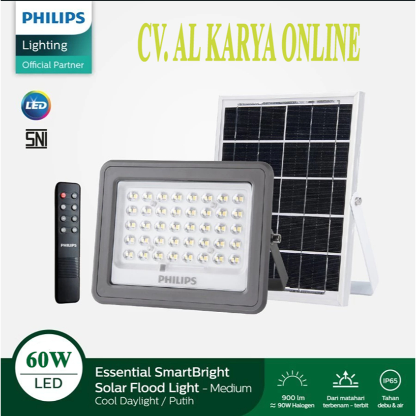 Lampu Sorot Solar Panel Tenaga Surya 60W IP Philips