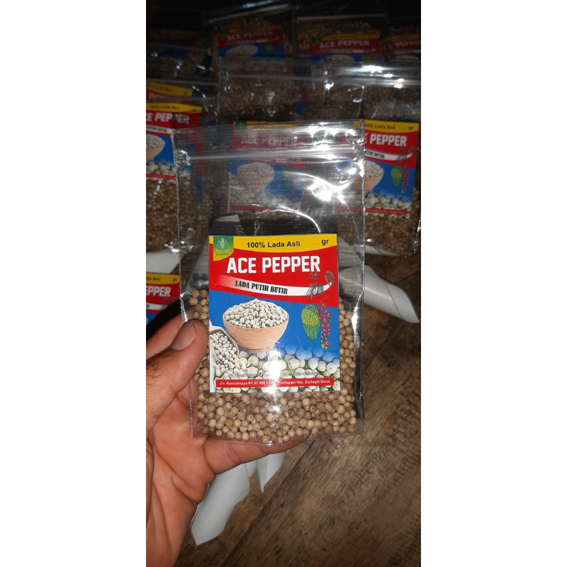 

Lada Putih Butir Ace Peper 100% Asli Tanpa Bahan Pengawet