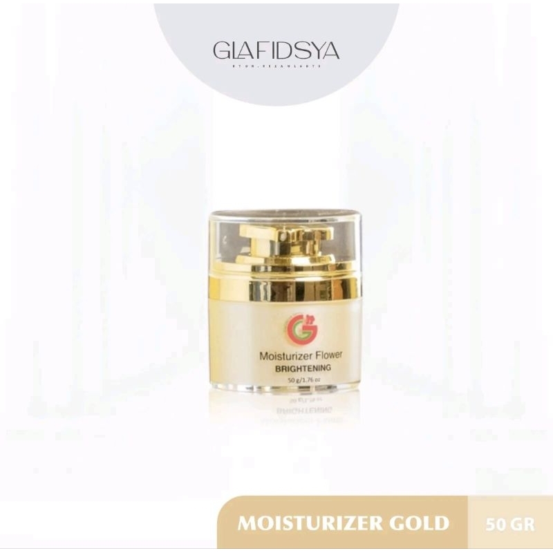 GLAFIDSYA - MOISTURIZER FLOWER BRIGHTENING GOLD | Glafidsya Skincare BPOM | Kosmetik Wajah