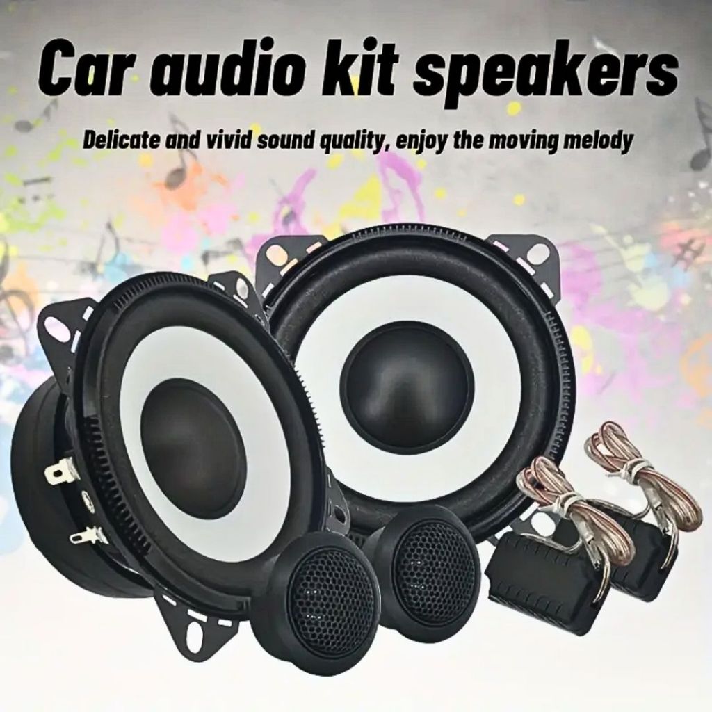 Pcinener Speaker Pintu Mobil Tweeter 4 Inch Full Bass HiFi Crossover 120W - TS-450