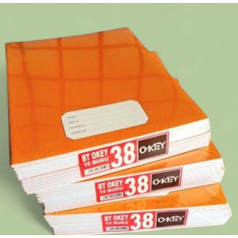 

IK6 buku tulis okey 38 lembar 10 buku sampul coklat ukuran kwarto