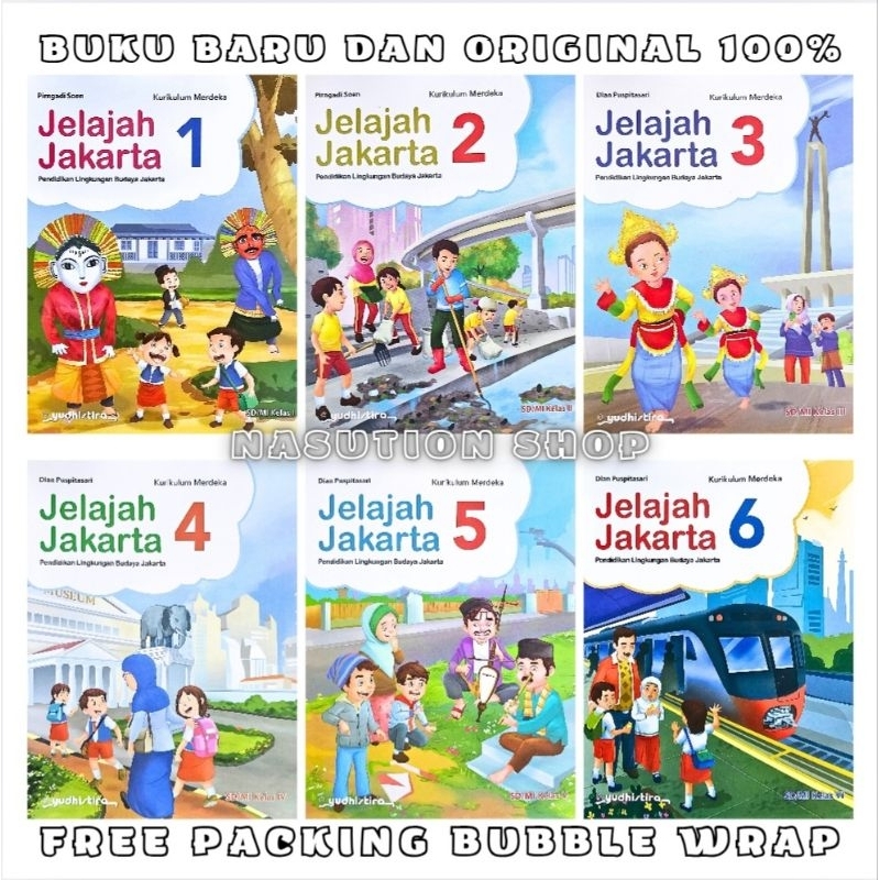 Buku Jelajah Jakarta Kelas 1 2 3 4 5 6 SD Yudhistira Kurikulum Merdeka Original PLBJ