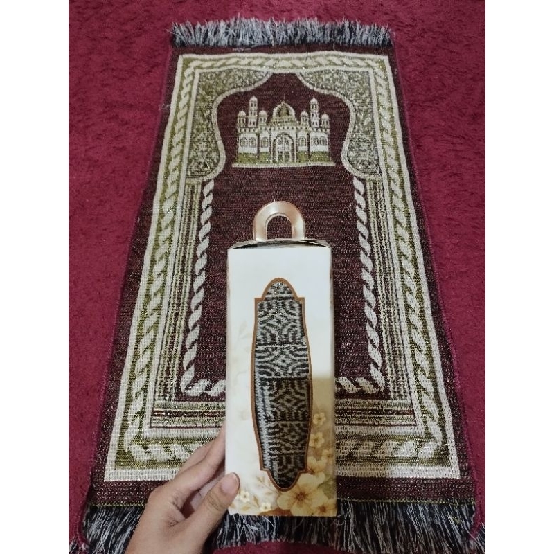 Sajadah turki ukuran 35x60 FREE BOX-Souvenir sajadah kecil - souvenir umroh-pengajian