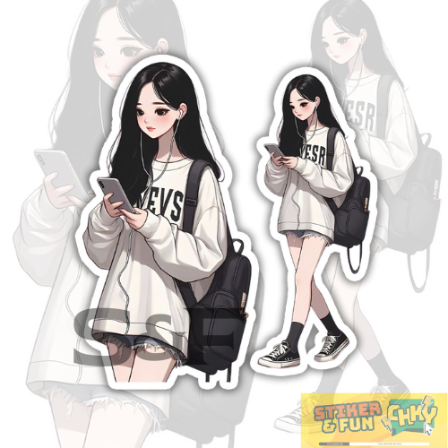 

Stiker Sticker Pack Vinyl Laminasi CUTE GIRL ANIME CUTE 22