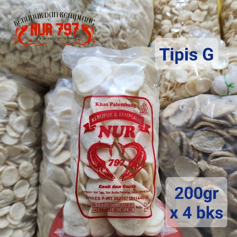 

TIPIS G 800 gram kerupuk dan kemplang NUR 797 khas palembang asli