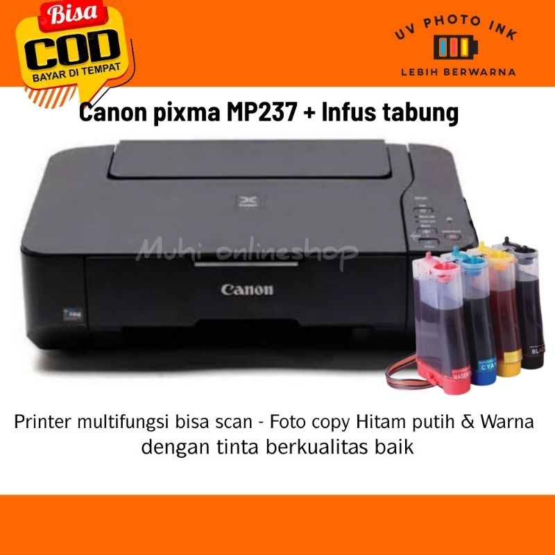 Printer scan & copy Canon MP237- modifikasi infus tabung-Siap pakai