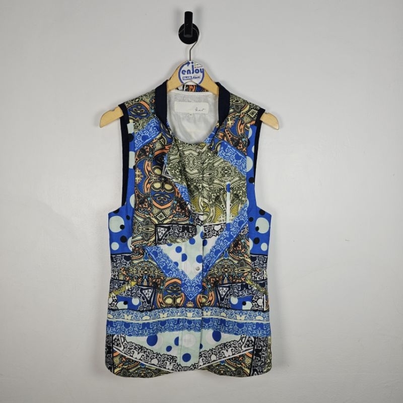 vest rompi fashion casual G cut kerja work santai motif wanita cewe second preloved