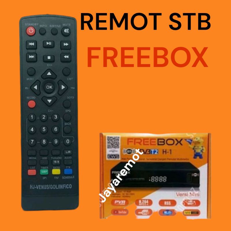 Remot STB FREEBOX H1dvb t2 langsung pakai