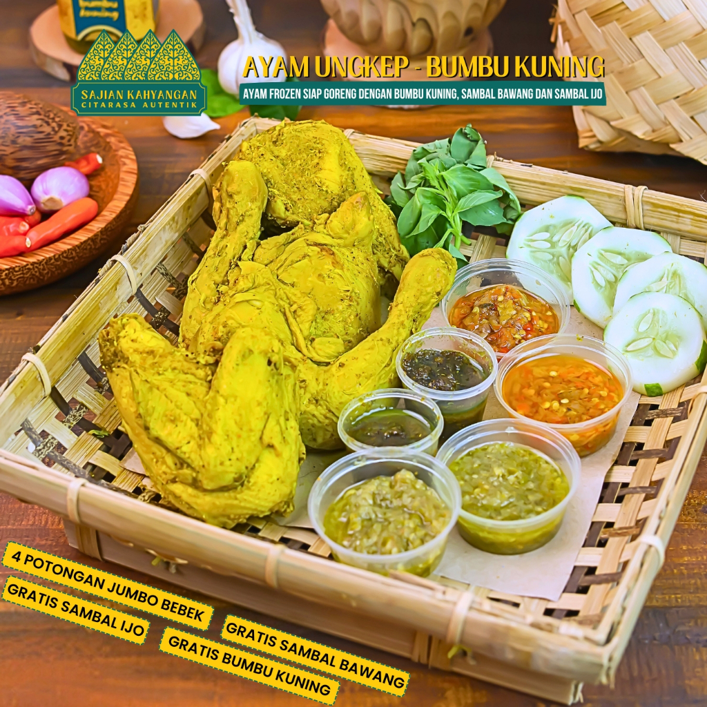 

Ayam Ungkep Bumbu Kuning - Sajian Kahyangan : Ayam Frozen Bumbu Kuning, Sambal Bawang dan Sambal Ijo