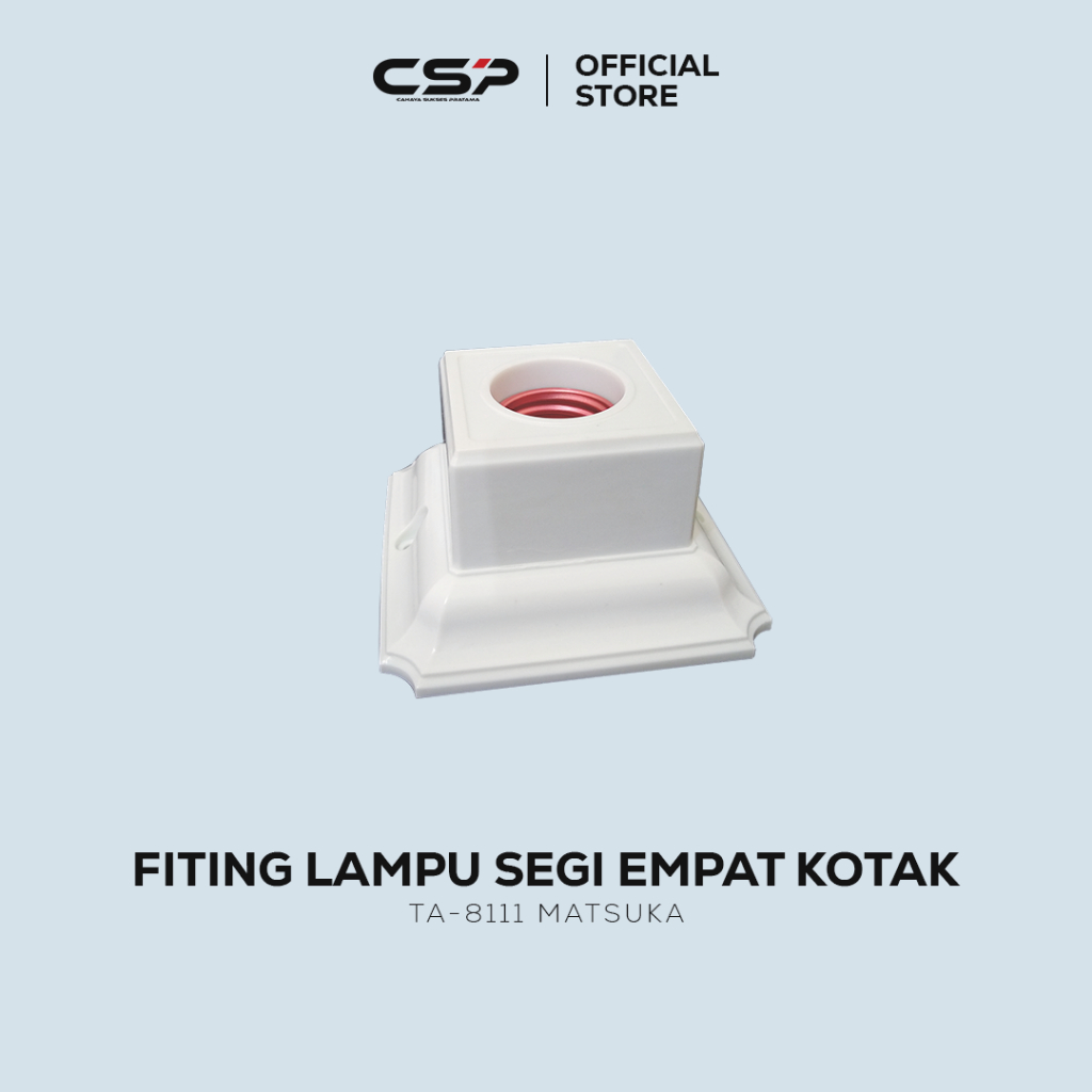 Fitting Plafon Kotak /Fiting Lampu Segi Empat Kotak Besar TA-8111 Matsuka