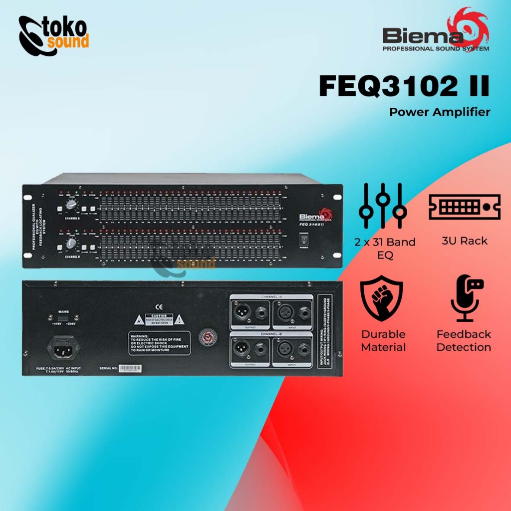 Biema FEQ3102 II 31 Band Graphic Equalizer