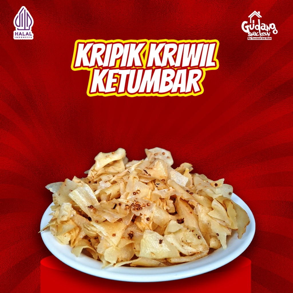 

Cahayadstore Kripik Singkong Kriwil Ketumbar 1 Kg - Keripik Ketumbar Pedas / Orginal Dapat 3 Mangkok