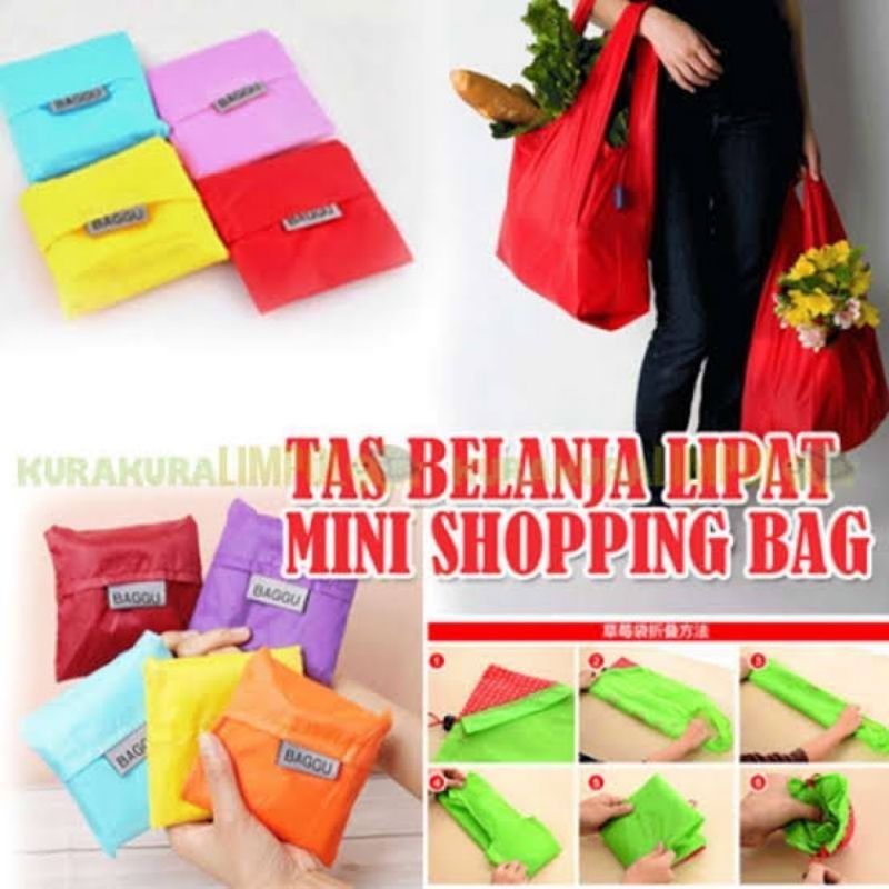 Tas Lipat Baggu Bag Eco Friendly Shopping Bag Tas Belanja Ramah Lingkungan tas belanja lipat kotak p