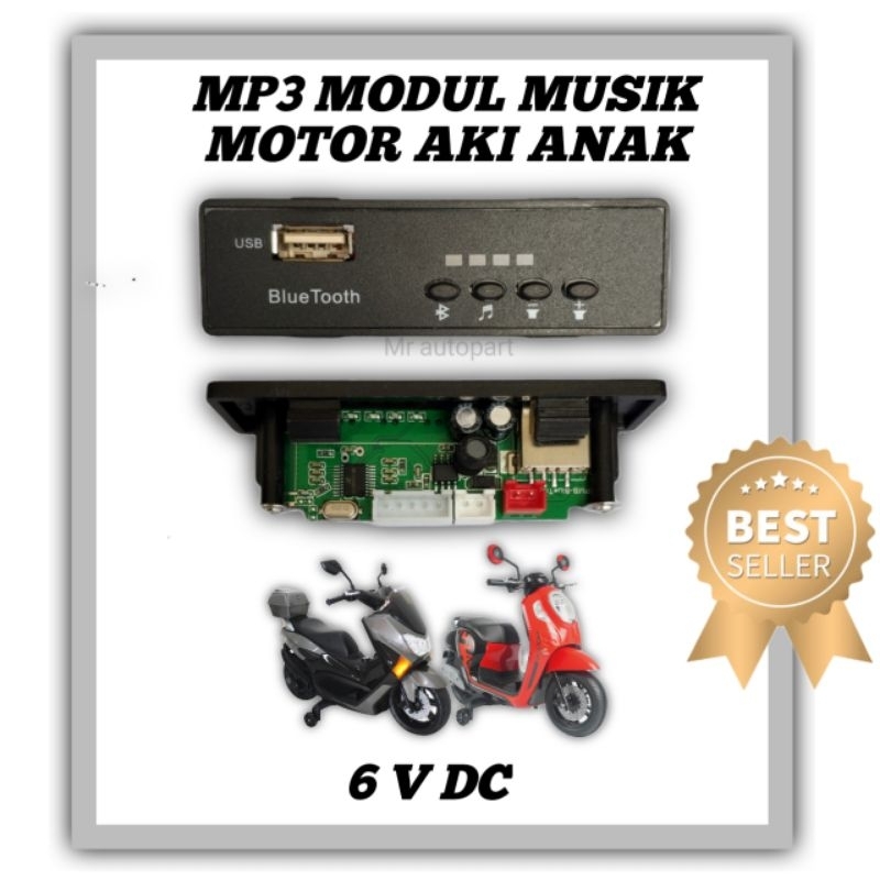 MP3 musik motor n max aki anak modul 6 v