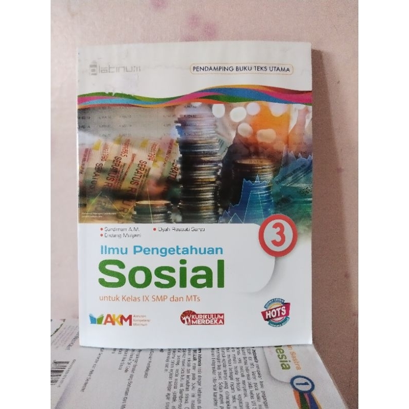 buku ips/ilmu pengetahuan sosial kelas 9/IX/3 smp mts platinum kurikulum merdeka