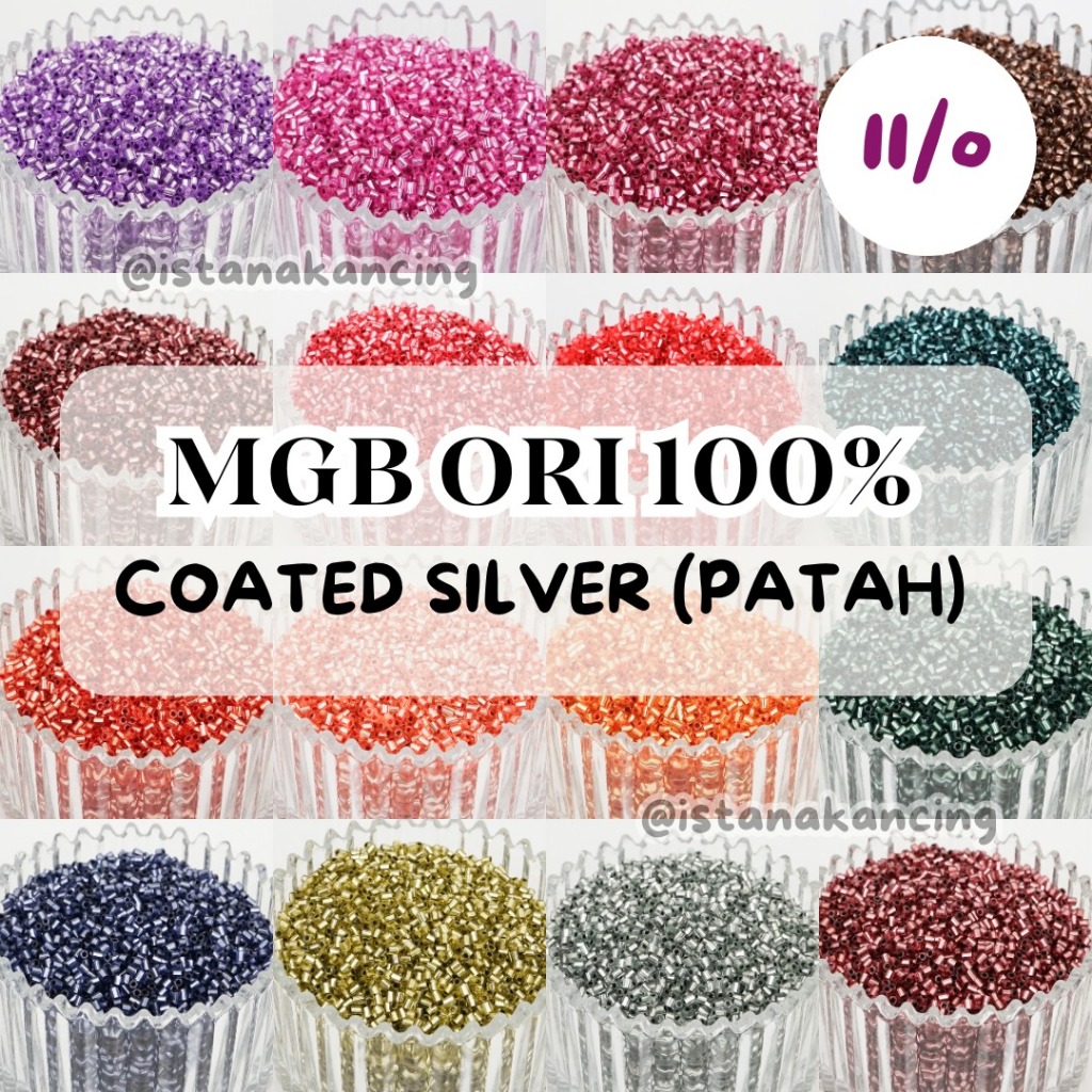 MGB Payet Bambu Patah Coated Silver (CS) | Payet Mote Jepang Asli Matsuno | Istana Kancing