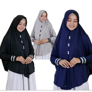 jilbab lengan hijab tangan hijab instan syar'i jumbo kerudung simpel kancing