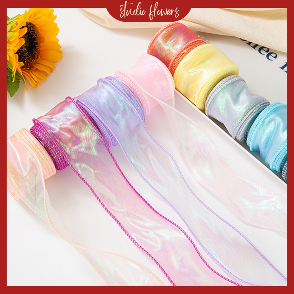 

(1 ROLL) Pita Hologram Pita Kado Hologram 2.5cm Pita Buket Korean Pita Kado Pita Hiasan PT15