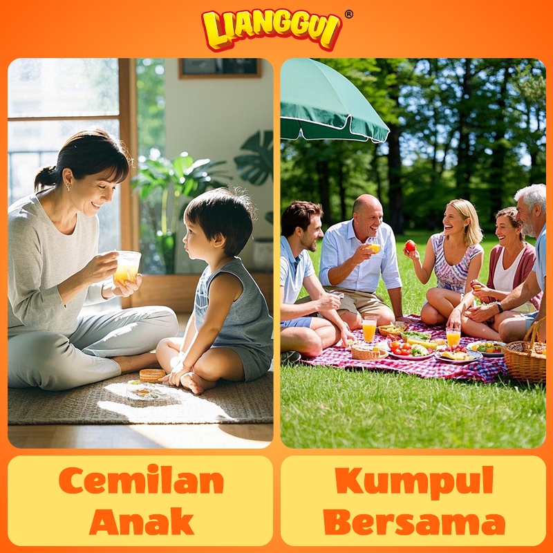 

15+15Pcs Lianggui Bite Miemie Box Camilan Enak untuk Anak Sekolah Snack Renyah Praktis Cocok untuk