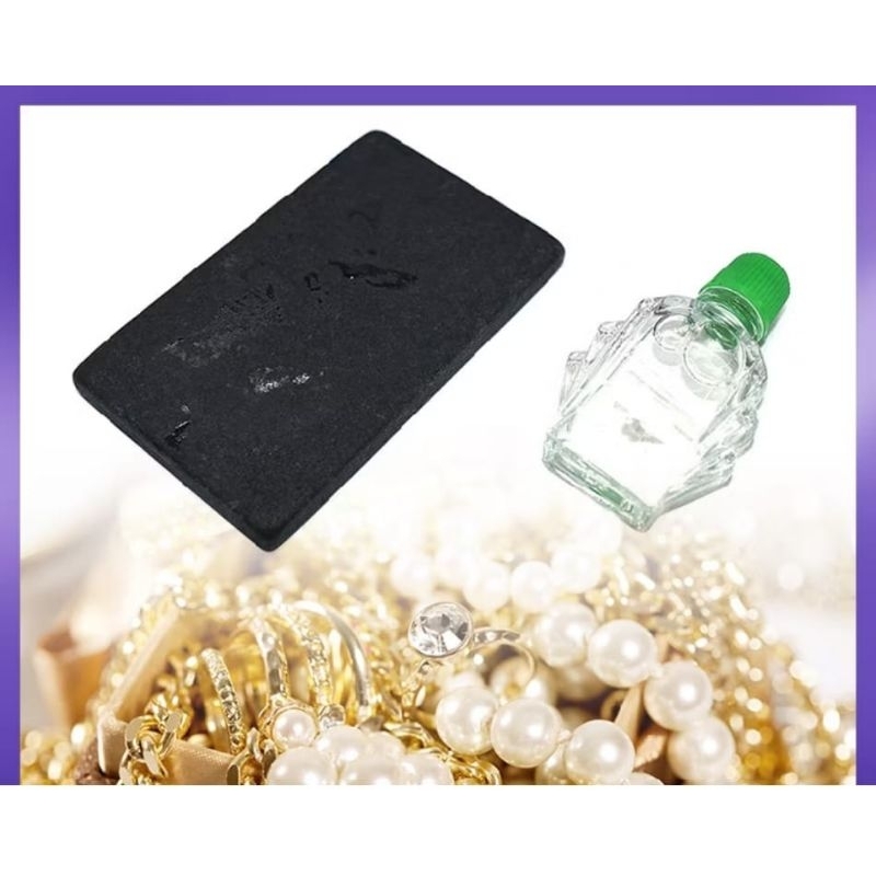 Alat Pengecek Emas Batu Tes Emas Alat Uji Emas Batu Gosok Emas Cairan Cek Emas/ Perak/Platinum 18&24