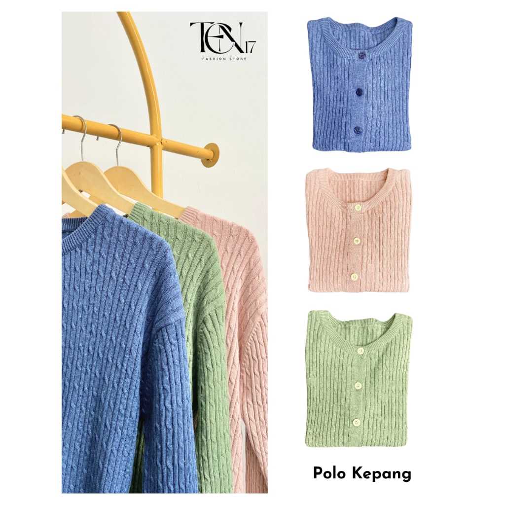 Cardigan Polo Kepang Lembut