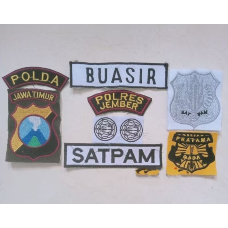 BET BORDIR LOGO LAMBANG SATPAM BORDIRAN SATPAM / SECURITY