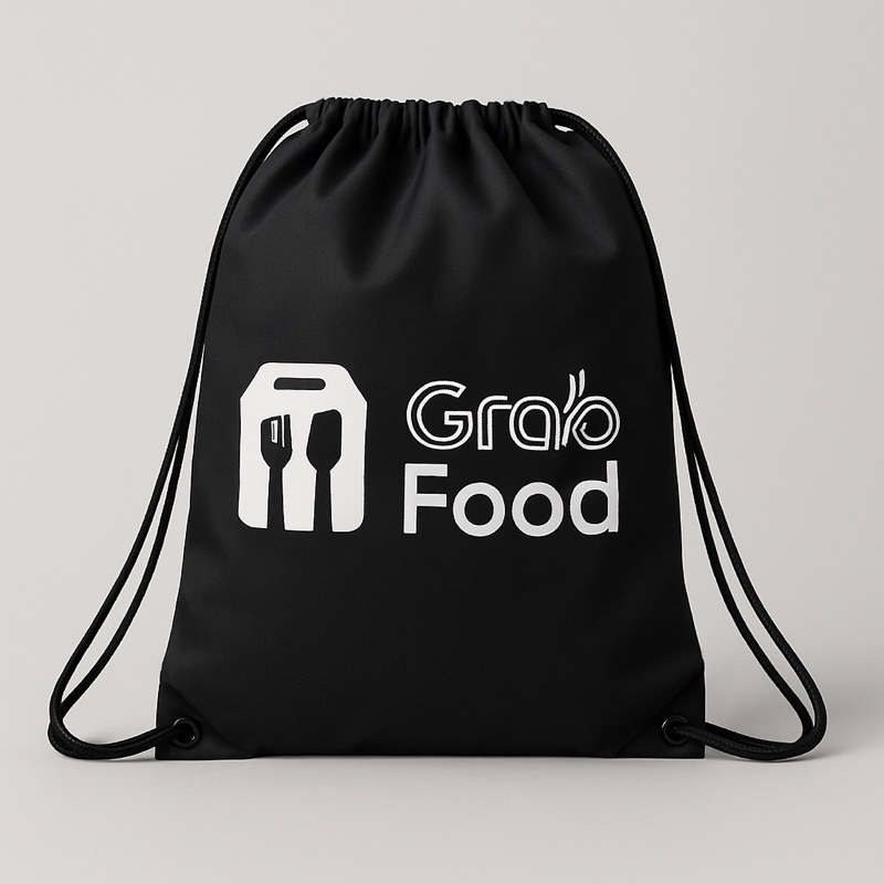 Tas Serut ShopeeFood / GrabFood – String Bag Branded Custom
