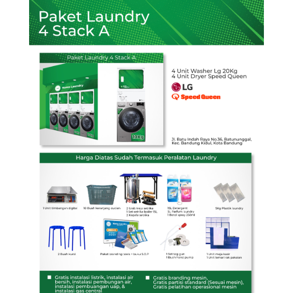 Paket Usaha Laundry 4 Stack Kiloan Termurah Siap Pakai