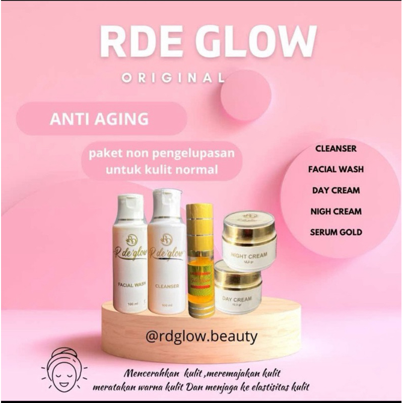 RD GLOW PAKET CLEANSER DENGAN SERUM GOLD