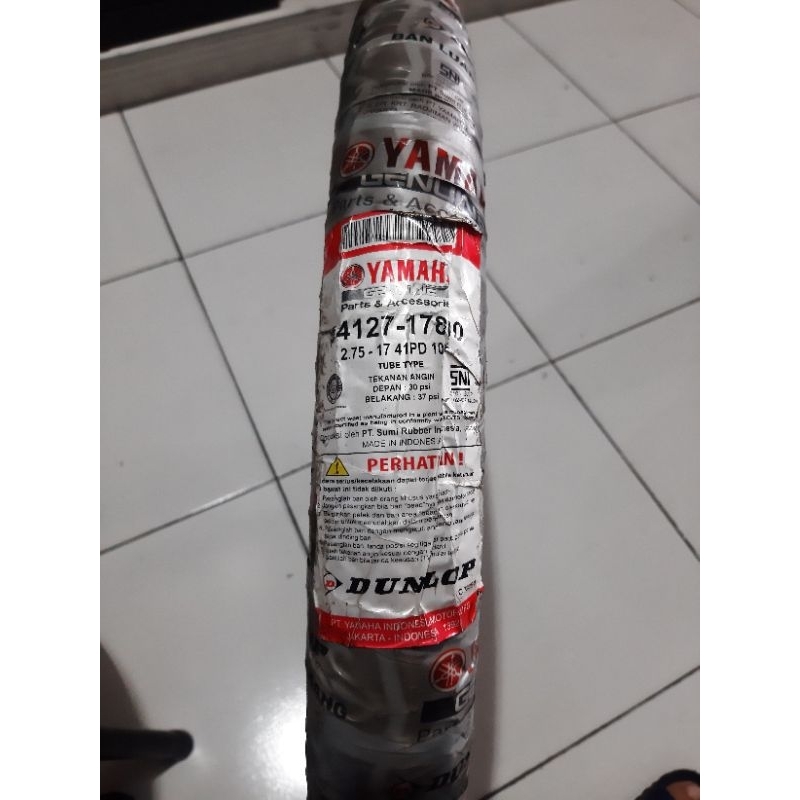 BAN LUAR TUBE TYPE 275 RING 17 DUNLOP YAMAHA 41PD 108