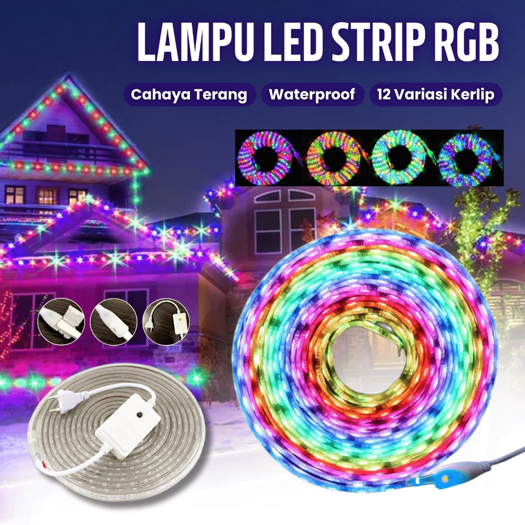 LAMPU LED STRIP SELANG WARNA WARNI / Lampu Hias Led Warna Warna