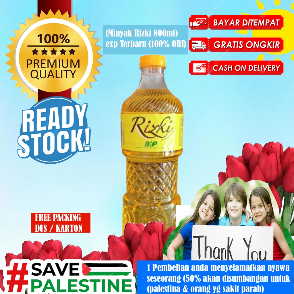 

Minyak Goreng RIZKI 800ml Kemasan Botol - Free Packing Dus - Gratis Ongkir