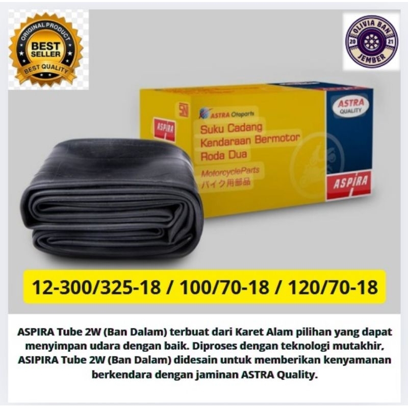 ban dalam aspira untuk motor ring18 100/70-18/120/70-18/ 300/325-18