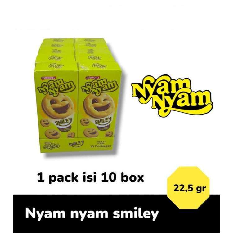 

NYAM NYAM SMILEY MINI 22,5gr (HARGA PER PACK)