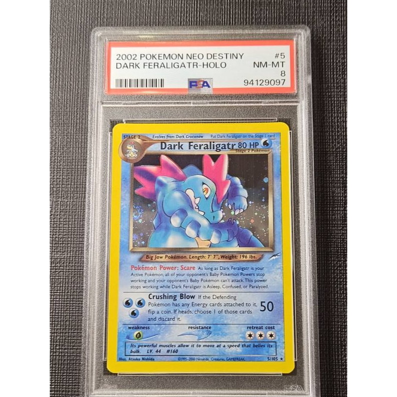 Kartu Pokemon - Dark Feraligatr Neo Destiny PSA 8