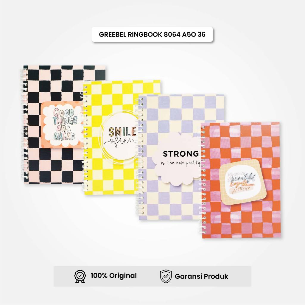 

GREEBEL NoteBook Buku Tulis Ring (RING BOOK 8064 A5O 36) / Buku Tulis Catatan NoteBook Buku Ring / IStationery