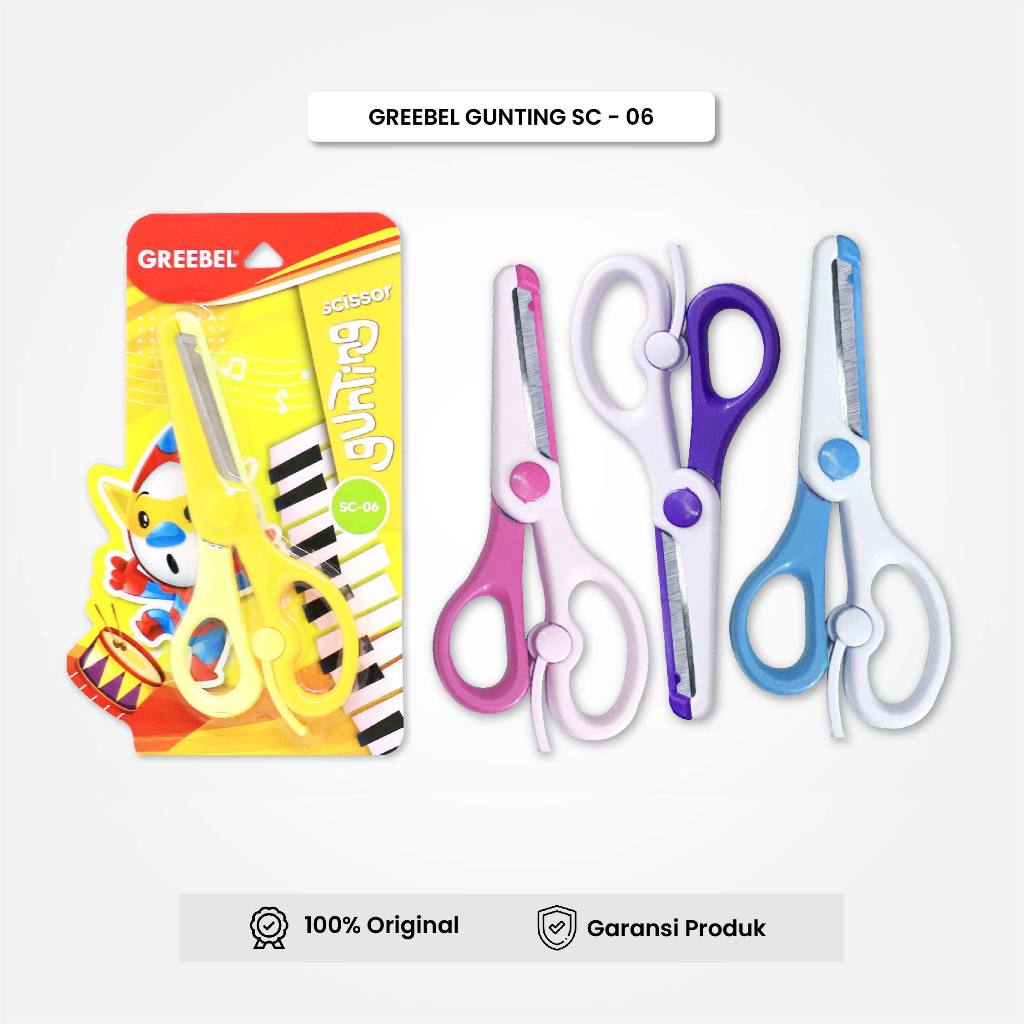 

Gunting Scissor Karakter Lucu (SC-06) GREEBEL / Gunting Sekolah Mini Stainless Anti Karat Nyaman Digunakan / Vemilo