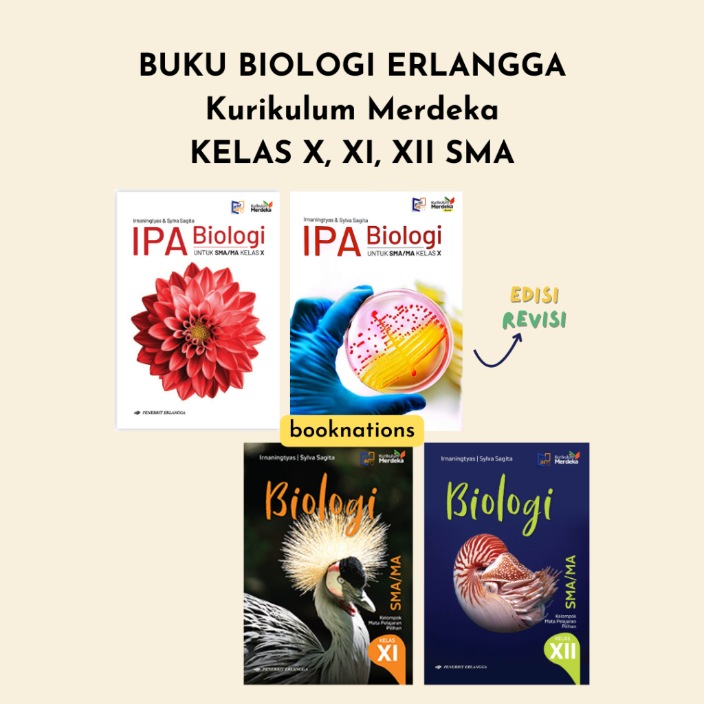 Buku IPA BIOLOGI Kelas 10 11 12 SMA ERLANGGA Kurikulum Merdeka