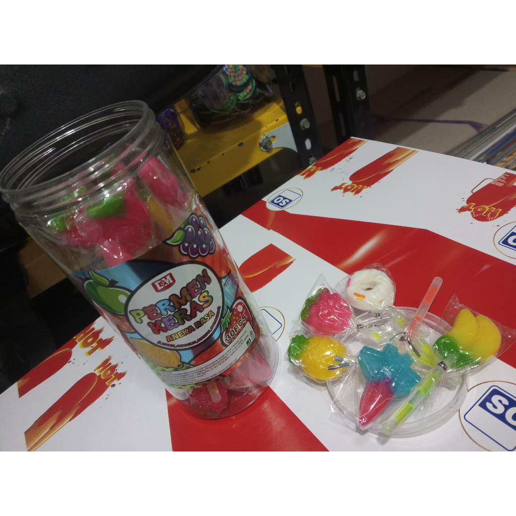 

permen anak warung loli karakter toples 30pcs