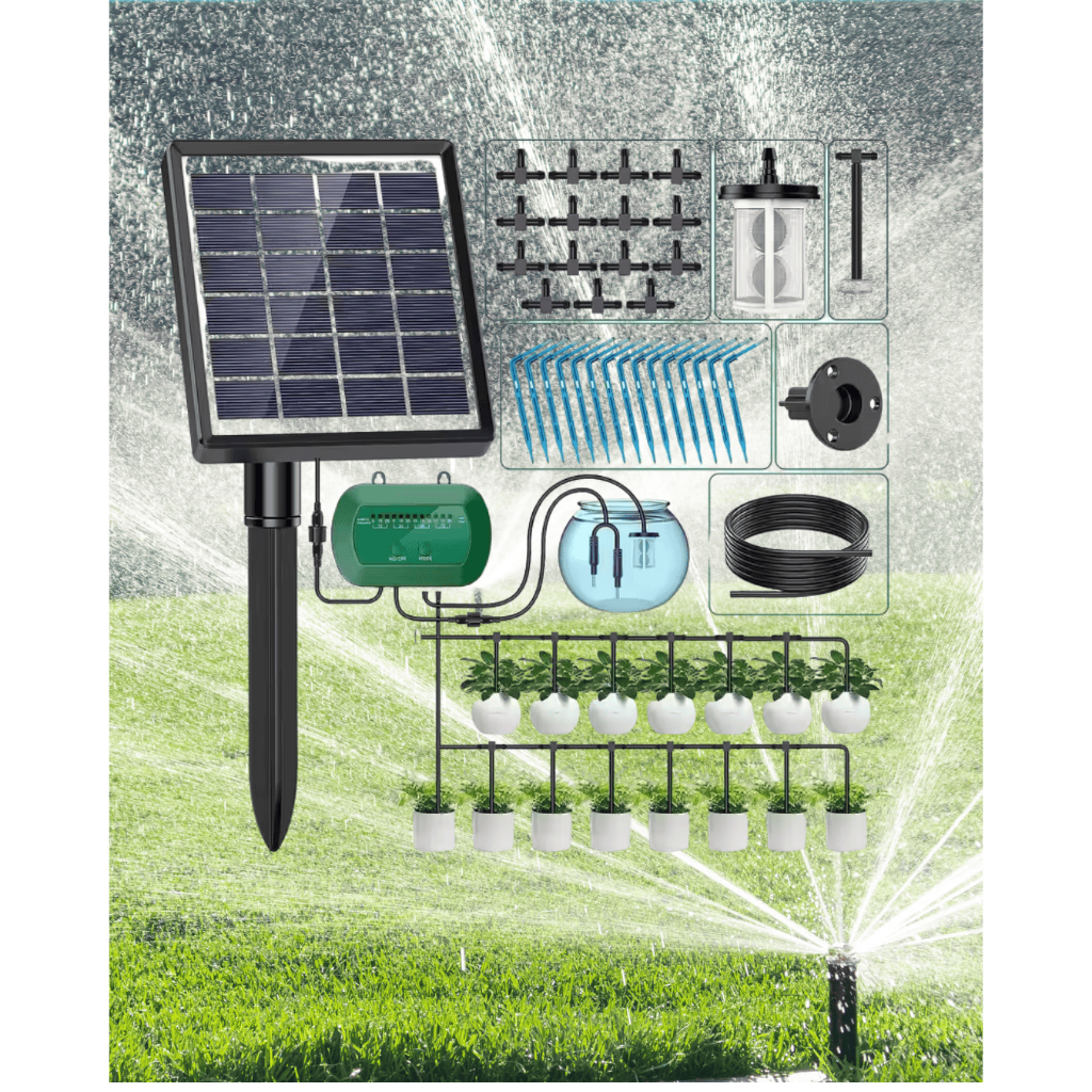 HITS Irigasi Otomatis  By Panel Surya / Peralatan Set Irigasi Air Taman Garden Watering Kit By Panel