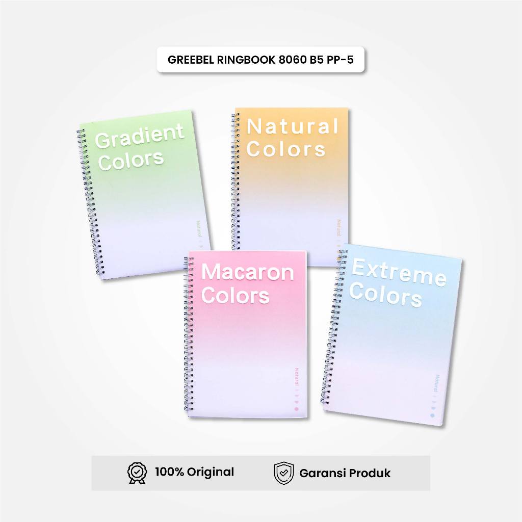 

GREEBEL RingBook 8060 B5 PP-5 / Agenda Planner Lucu unik / Buku Catatan Spiral Ring book isi 60 halaman / IStationery