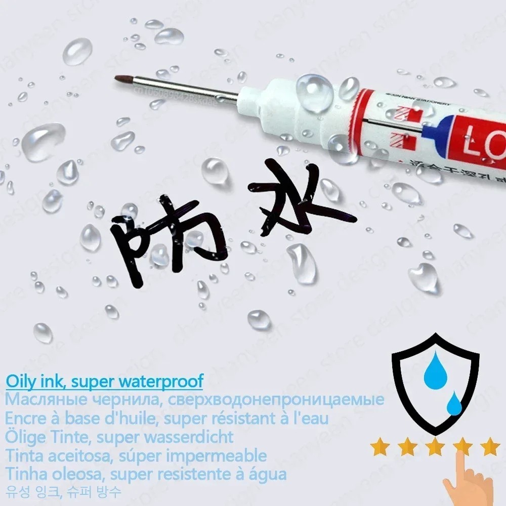 

D3W! 5pcs/Set Spidol Tukang Kayu Spidol Warna Hitam Putih Spidol Besi Spidol Marker Spidol Warna