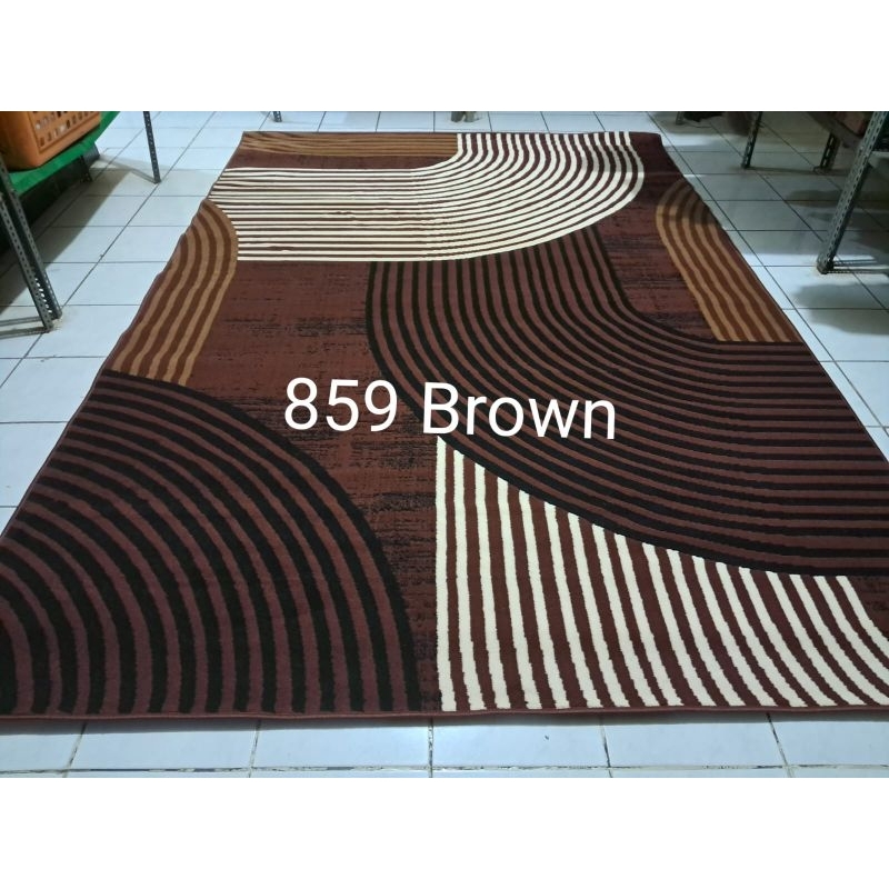 Karpet Permadani Momento Moderno Jumbo 210x310 cm Coklat Cream Gold